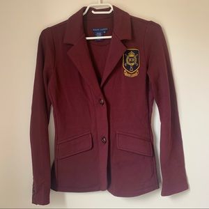 Women’s polo Ralph Lauren burgundy blazer jacket shaket